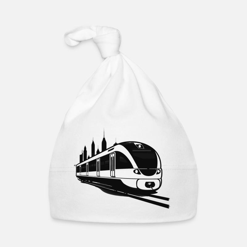 Railway Sketch Organic Baby Cap