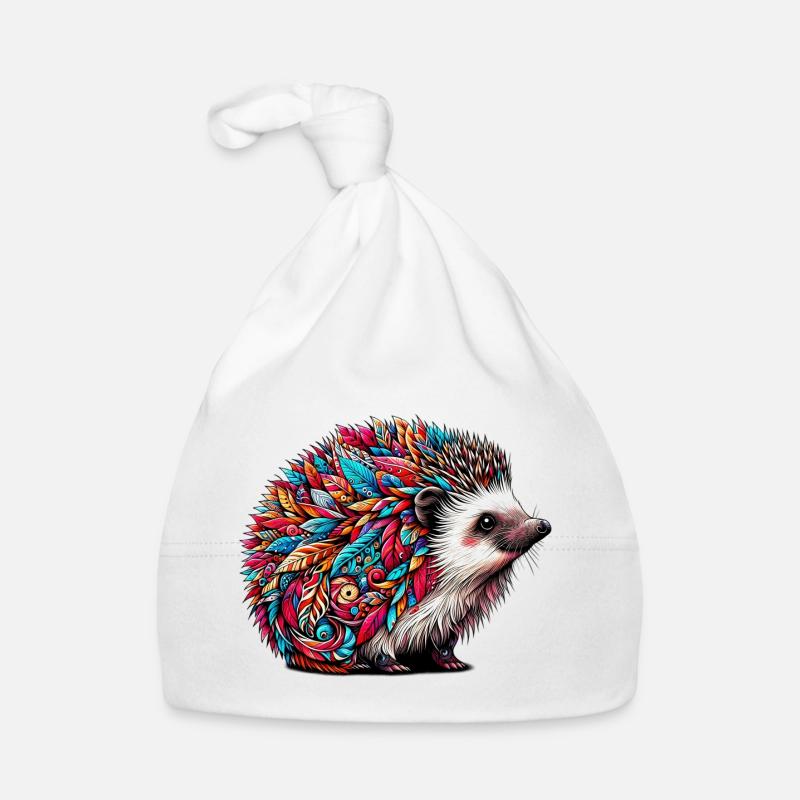 Igel - Baby Bio-Mütze - Weiß