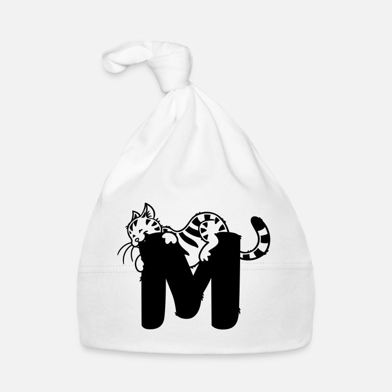 Lettre M Cat Bonnet bio Bébé