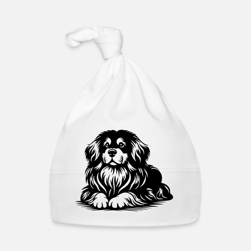 Tibet Spaniel Baby Bio-Mütze