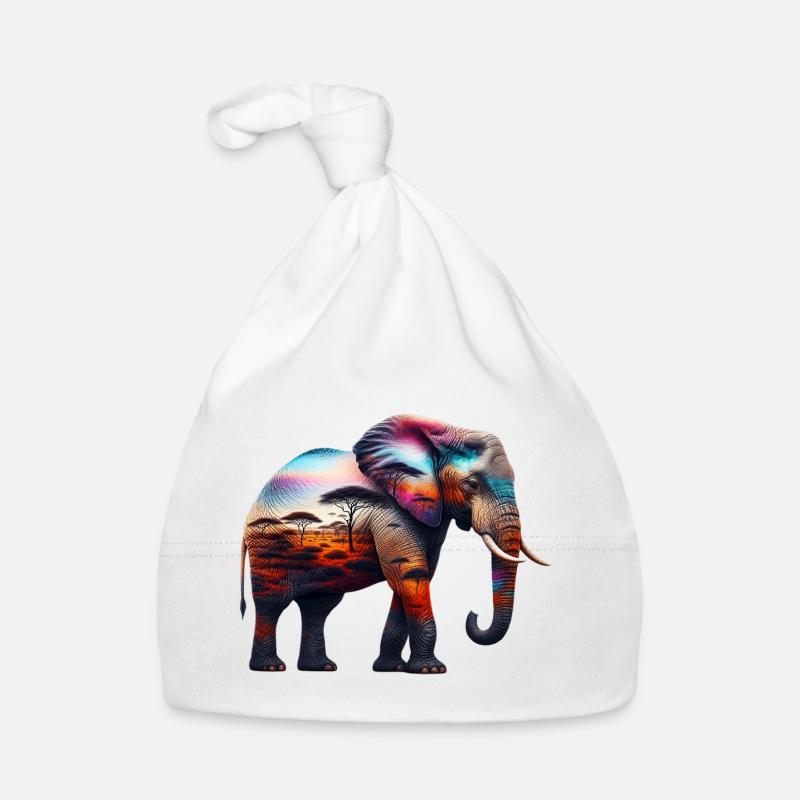 Éléphant Bonnet bio Bébé