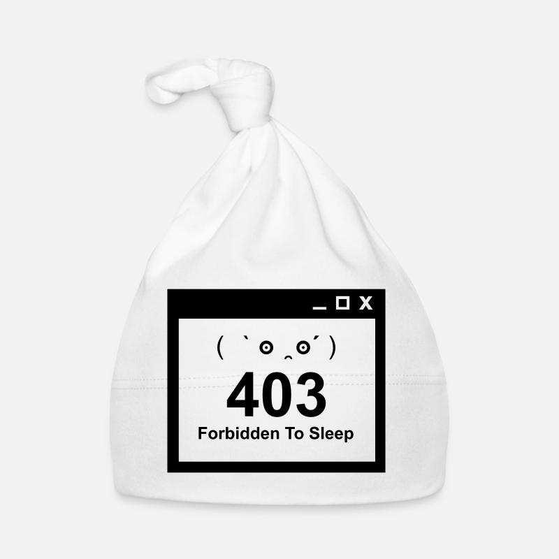 403 Interdit de dormir - Nerd Baby Design Bonnet bio Bébé