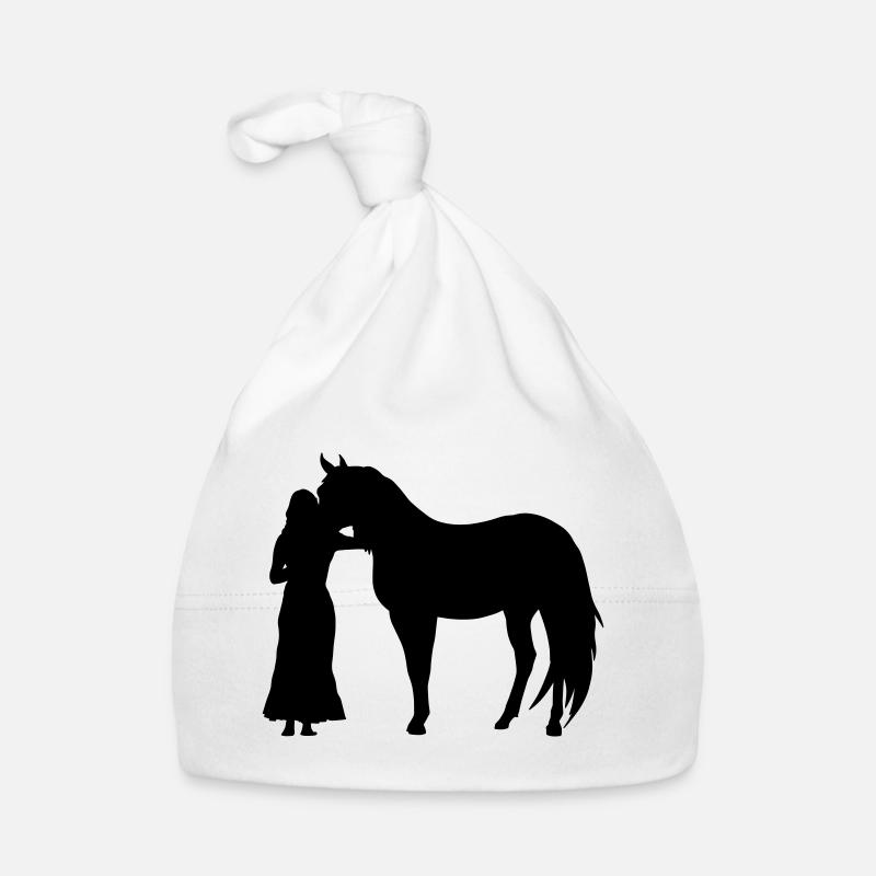 Femme avec cheval Bonnet bio Bébé