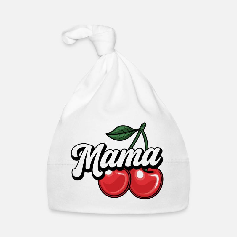 Mama Kirsche – Süßes & Stylisches Mama-Design Baby Bio-Mütze