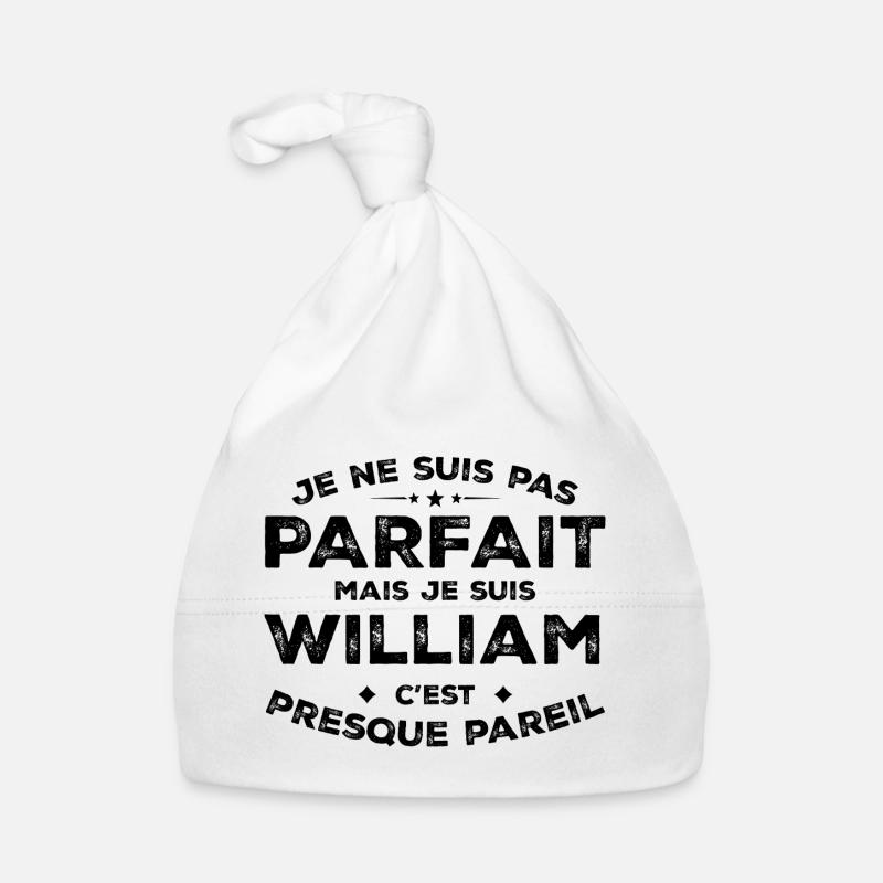 William Ein Vorname, eine Haltung Humor William Baby Bio-Mütze
