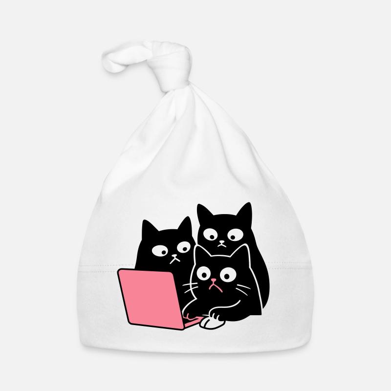 Cute Catcontent Organic Baby Cap