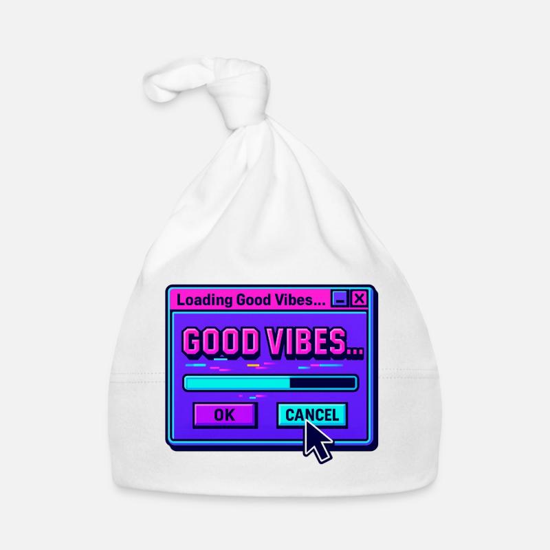 Good Vibe Loading Digital Art Organic Baby Cap