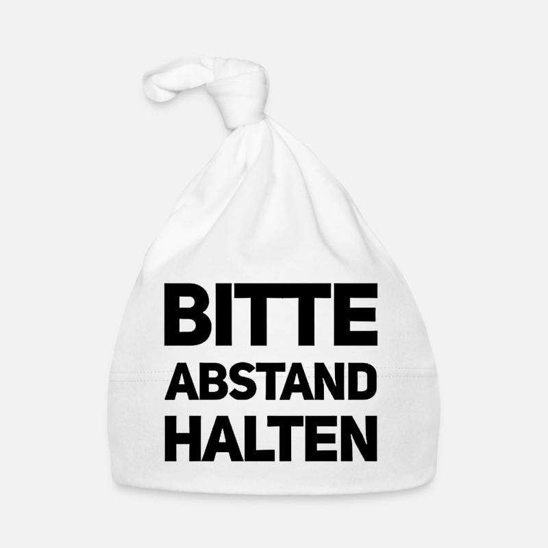 Bitte Abstand halten Morgenmuffel Langschläfer Baby Bio-Mütze
