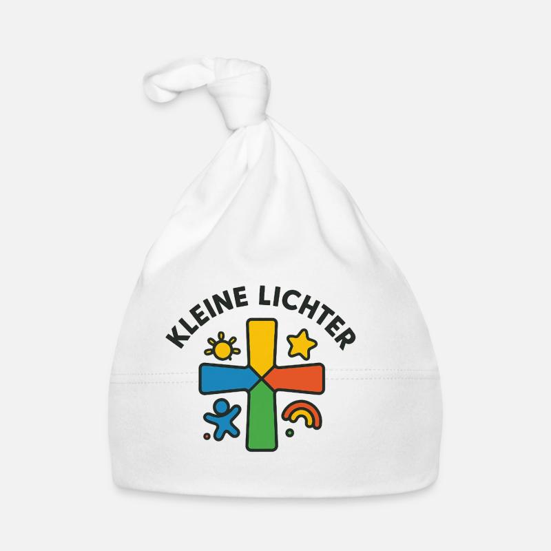 Croix colorée avec silhouette enfantine Bonnet bio Bébé