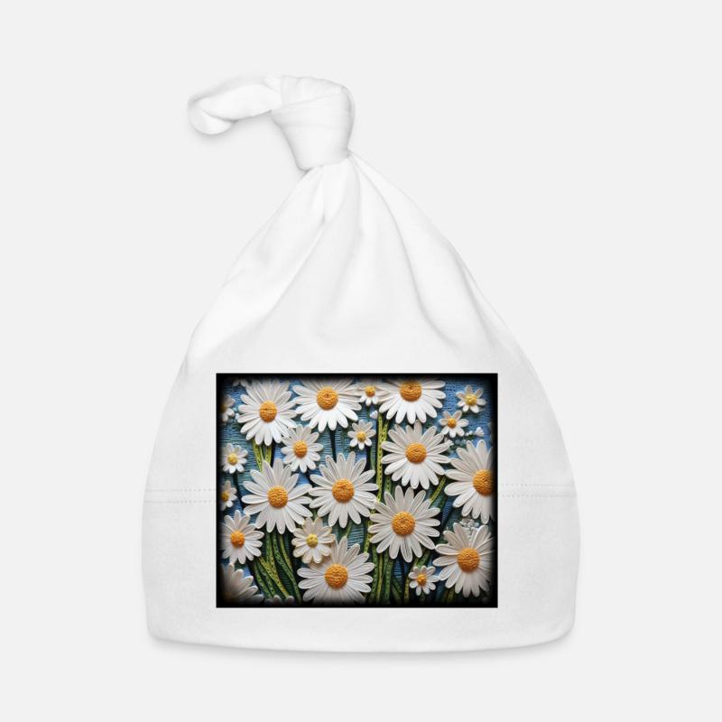 Blumenmuster Gänseblümchen Garten Hobby Design Baby Bio-Mütze