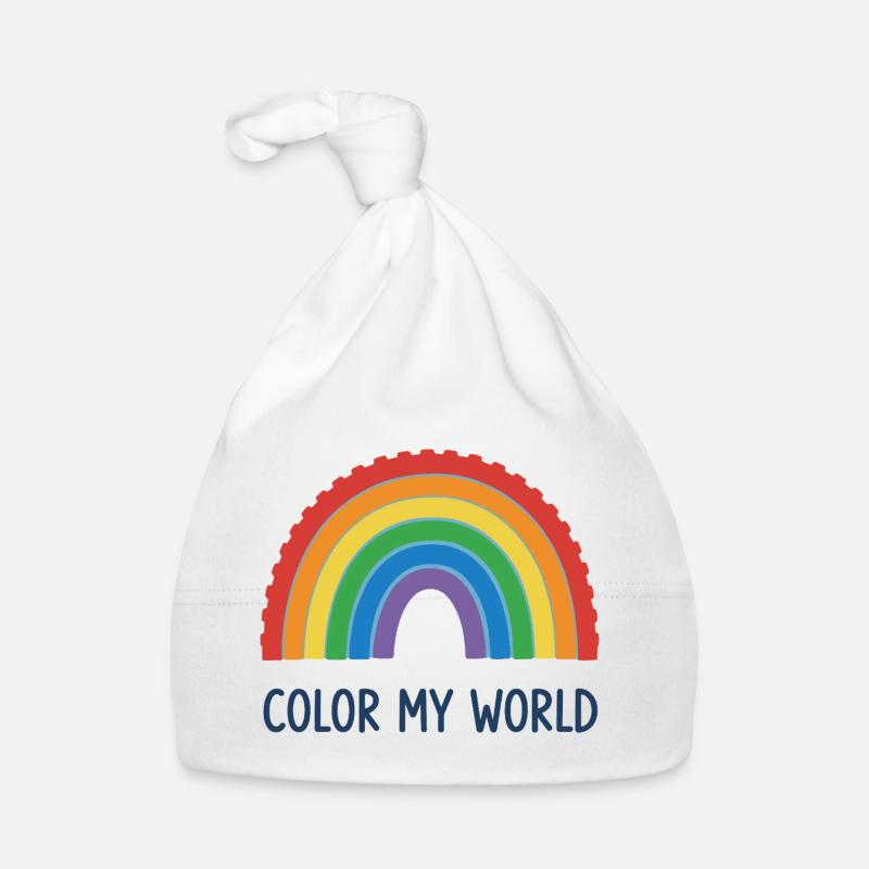 Vibrant Rainbow Arc Design for Apparel Organic Baby Cap