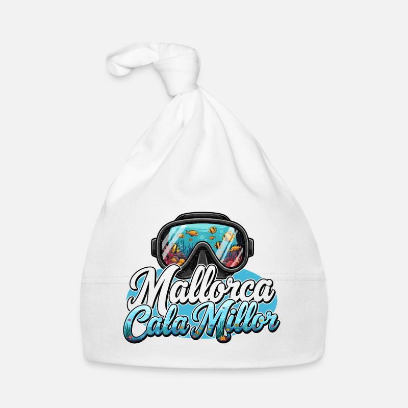 Mallorca Cala Millor Unterwasser Flair Baby Bio-Mütze