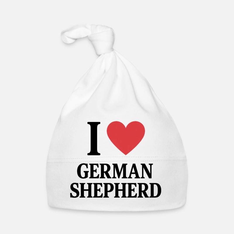 I ❤️ GERMAN SHEPHERD Baby Bio-Mütze