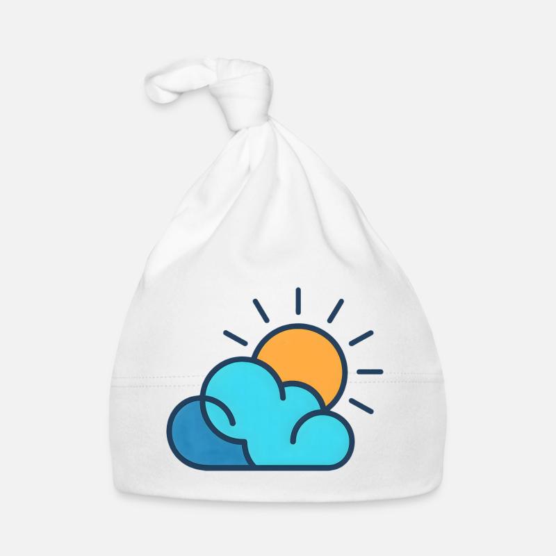 Sun over clouds Organic Baby Cap