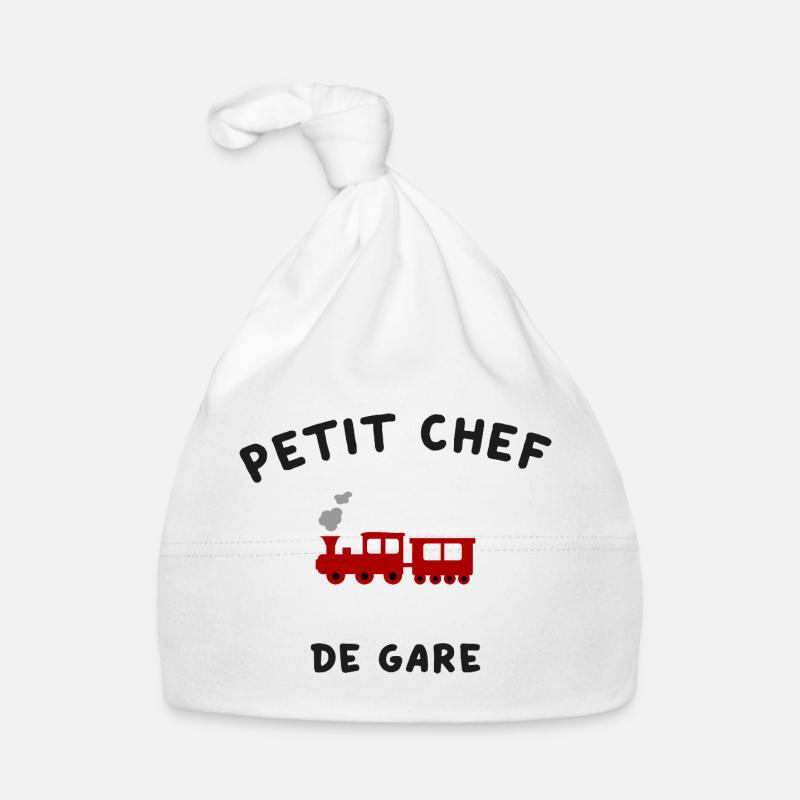 Petit Maître de Gare Lokomotive Baby Bio-Mütze