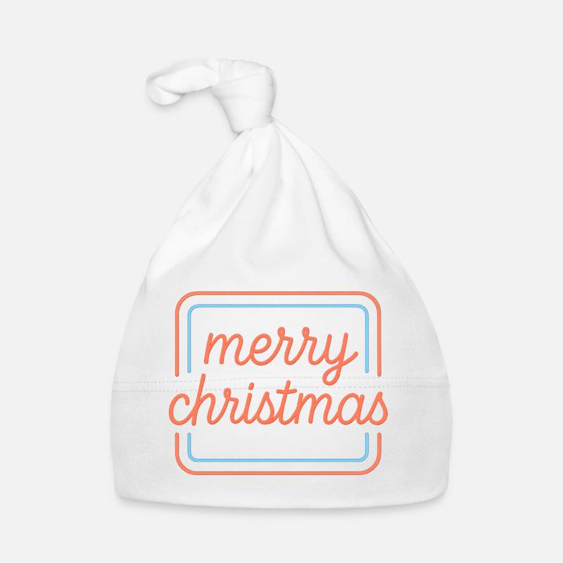 Lettrage Joyeux Noël Néon Bonnet bio Bébé