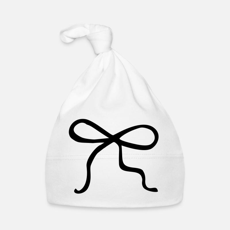 Schleife handgemalt Baby Bio-Mütze