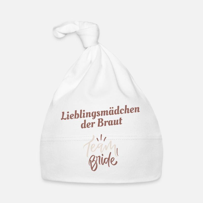 La fille préférée de la mariée – design de mariage - Bonnet bio Bébé - blanc