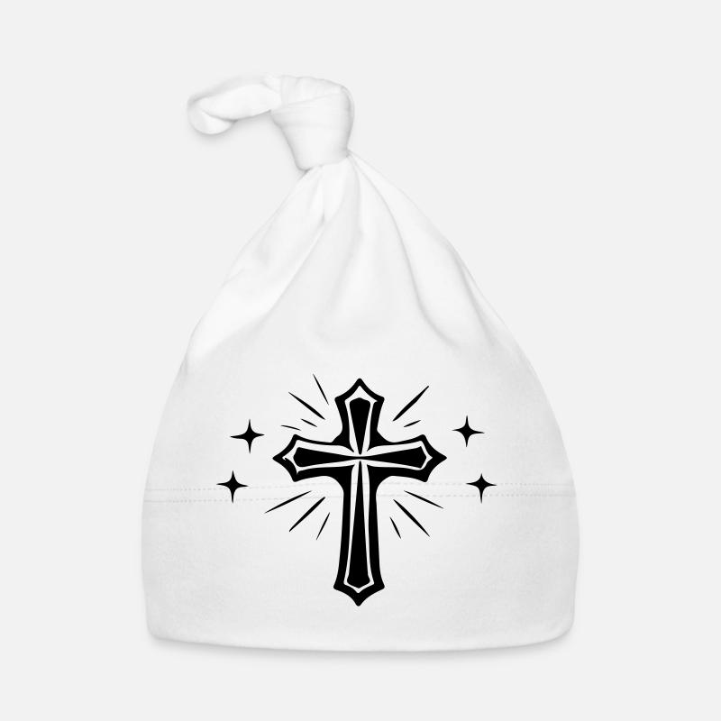 Kreuz Christlich Symbolik Baby Bio-Mütze