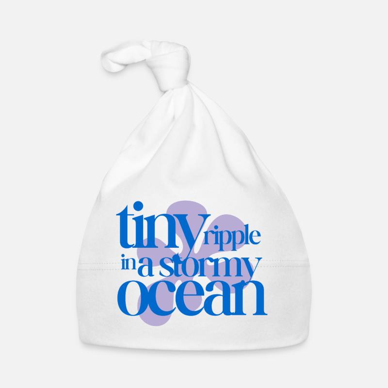 Tiny ripple in a stormy ocean (lavender) Organic Baby Cap