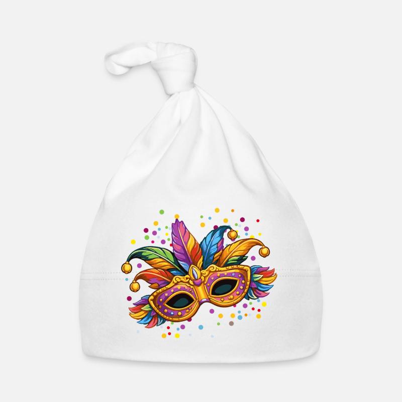 Masque de carnaval coloré – motif élégant de carnaval Bonnet bio Bébé