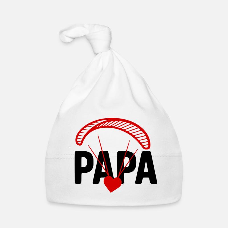Papa Gleitschirm, Paragliding mit Herz Baby Bio-Mütze