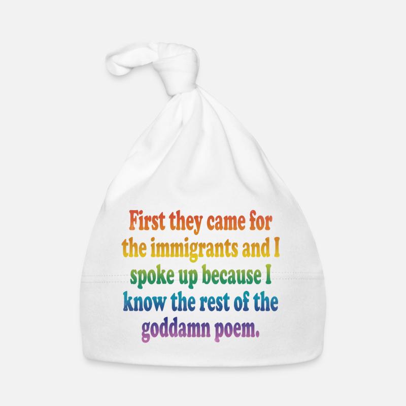 Rainbow Courage Zitat-Tee Baby Bio-Mütze