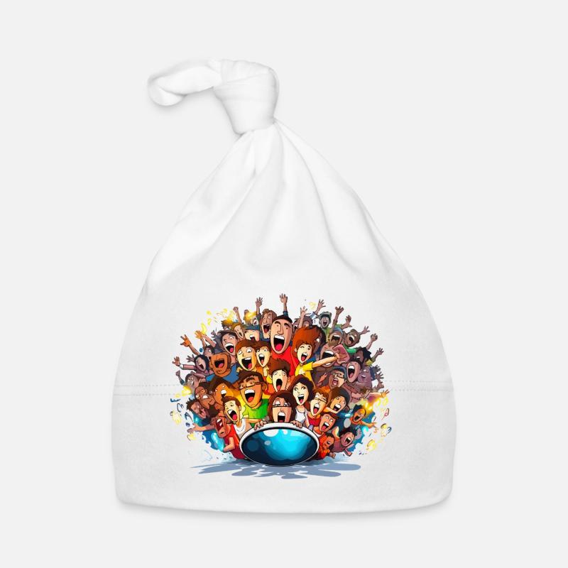 Cheering crowds on boat Organic Baby Cap