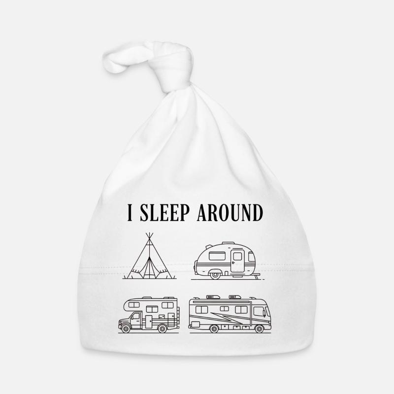 I sleep on the road road trip camper Organic Baby Cap