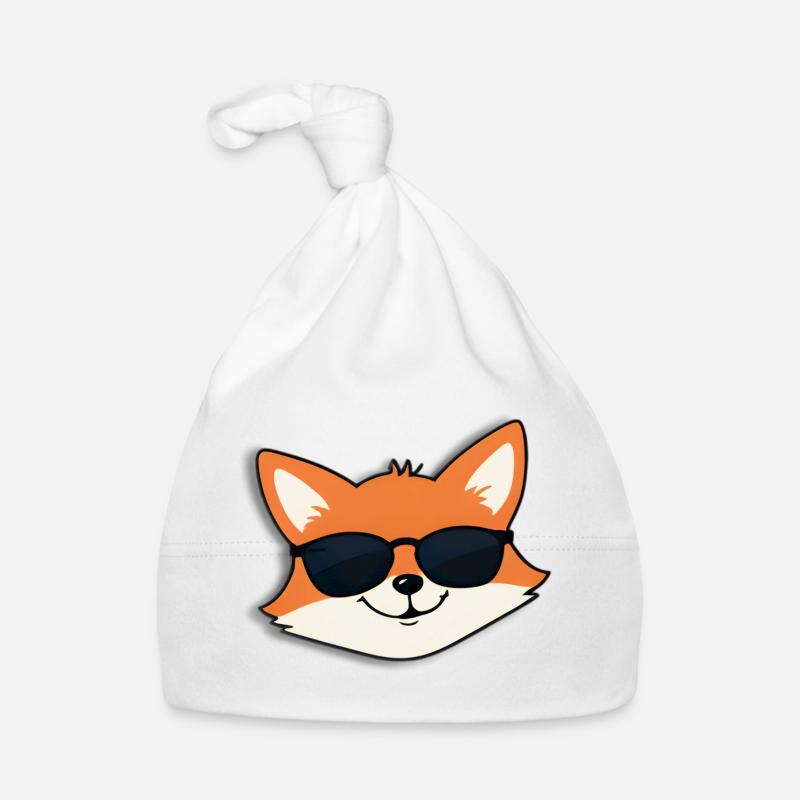 Sun Fox with Sunglasses Organic Baby Cap