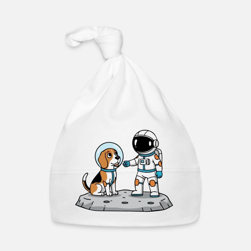 Dog Beagle Astronaut Space Friendship Organic Baby Cap
