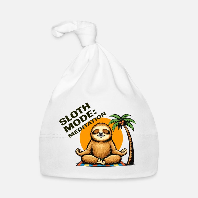 Sloth Mode Meditation Organic Baby Cap