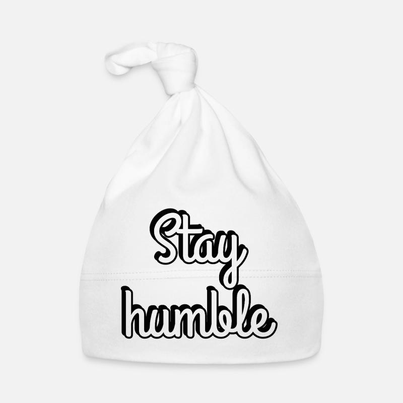 Typographie du script Stay Humble Bonnet bio Bébé