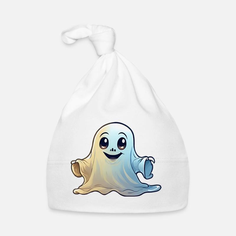 Friendly Ghost Cartoon Organic Baby Cap