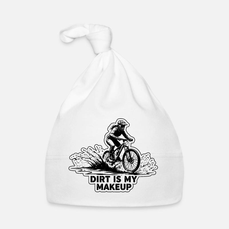 Dirt Is My Makeup MTB Stencil Art Organic Baby Cap
