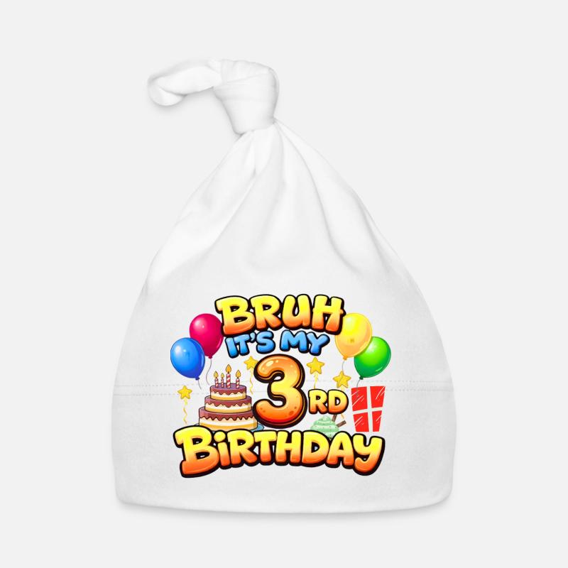 3. Geburtstagsshirt 3. Geburtstagsgeschenk Junge Mädchen 3. Baby Bio-Mütze
