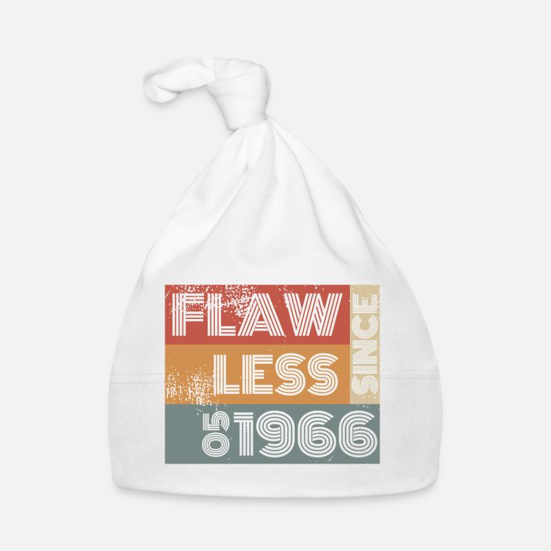 60. Geburtstag Flawless since 05/1966 Baby Bio-Mütze