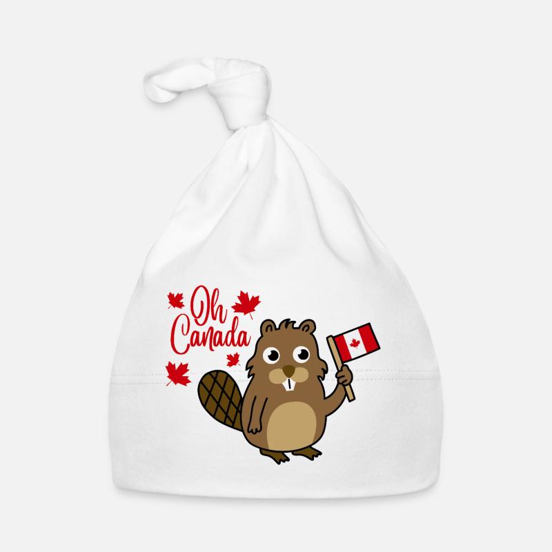 Oh Ours du drapeau du castor du Canada Bonnet bio Bébé