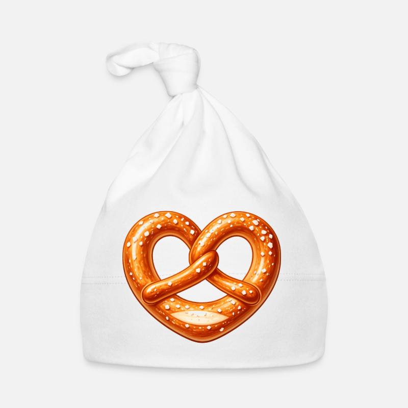Brezel Herz Backen Bäcker Design Baby Bio-Mütze