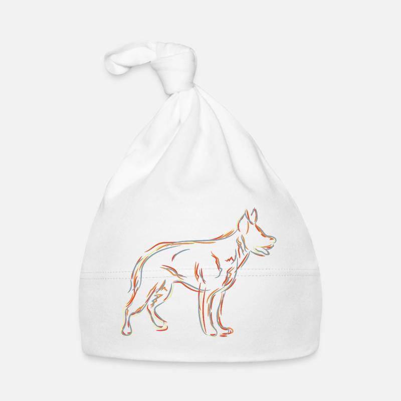 Dessin du berger allemand Bonnet bio Bébé