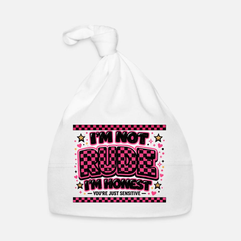 Not Evil, Honest – Cheeky Saying Gift Organic Baby Cap