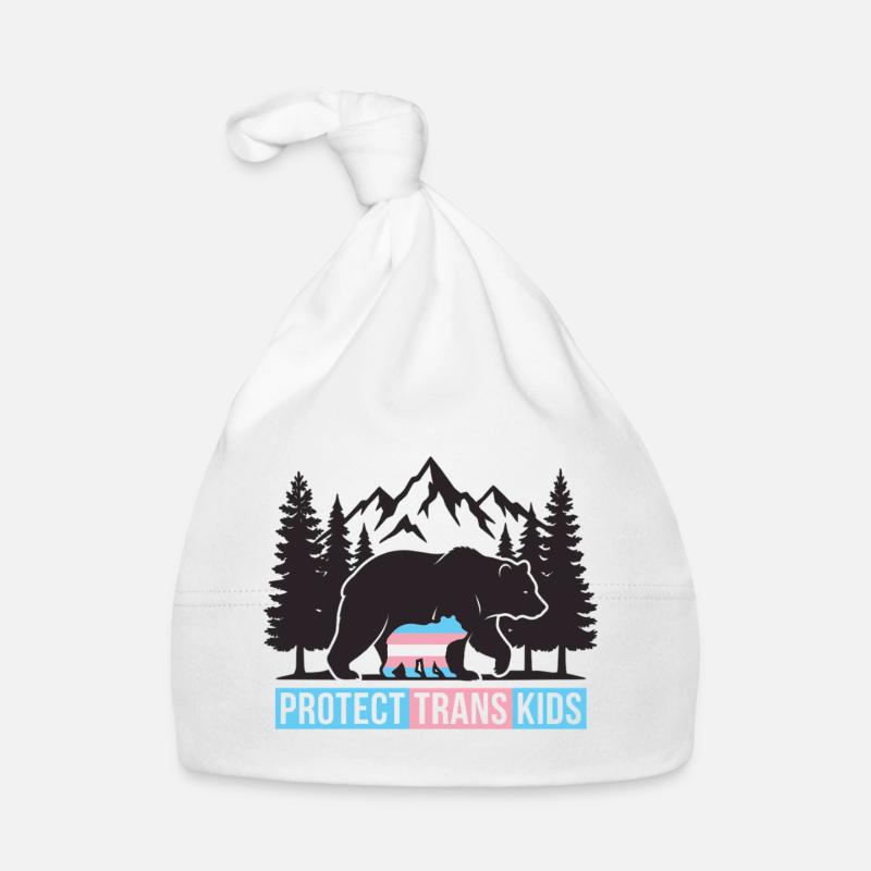 Pride Month LGBT -  Protect Trans Kids Organic Baby Cap