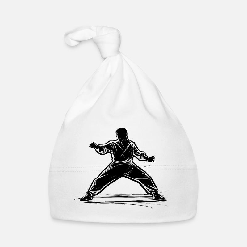 Karate Sketch Organic Baby Cap