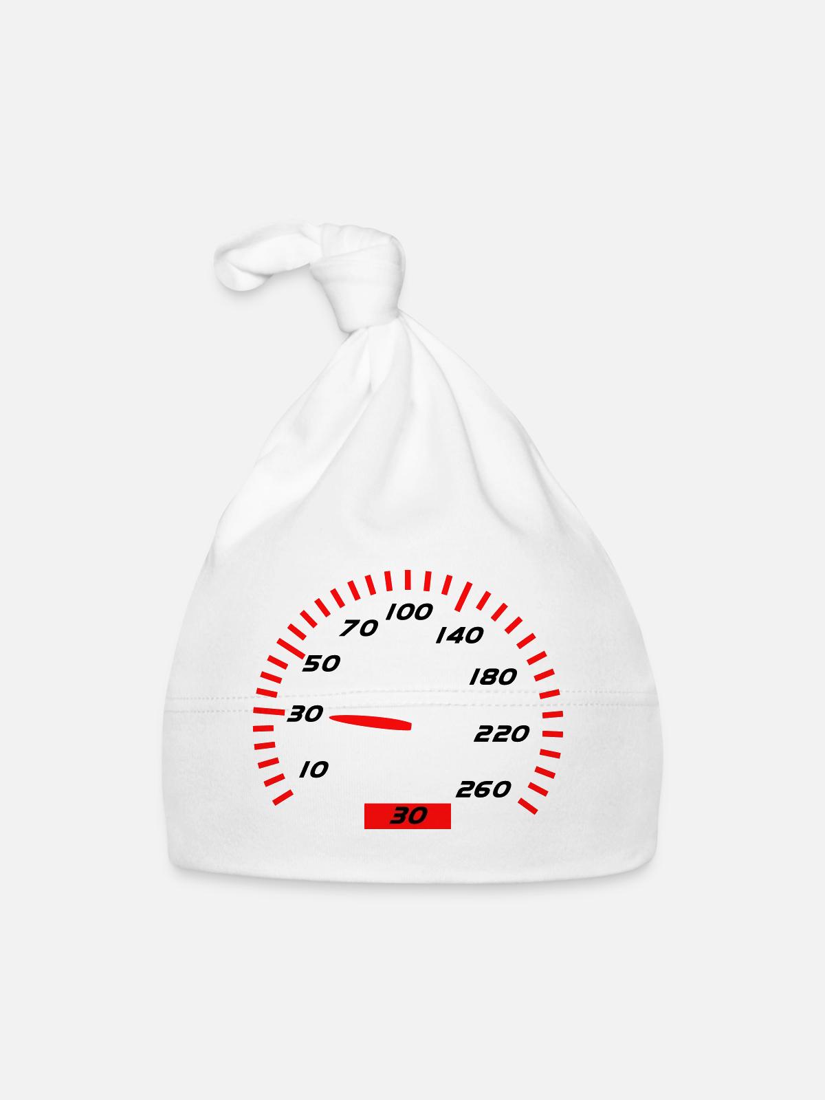 30 Anniversaire - Bonnet bio Bébé - blanc - Devant