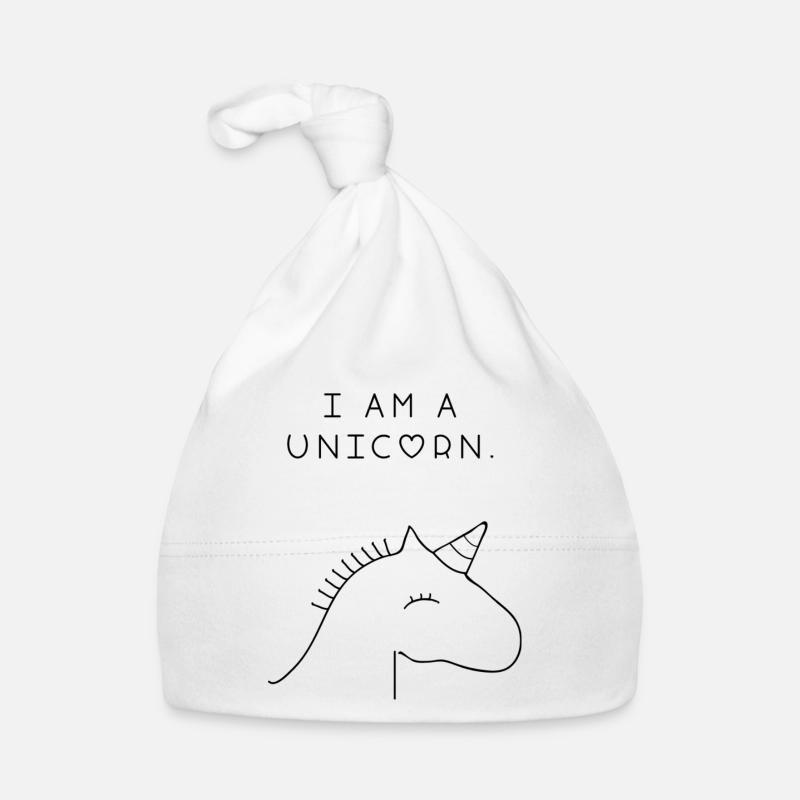 Ich bin ein Einhorn - Baby Bio-Mütze - Weiß