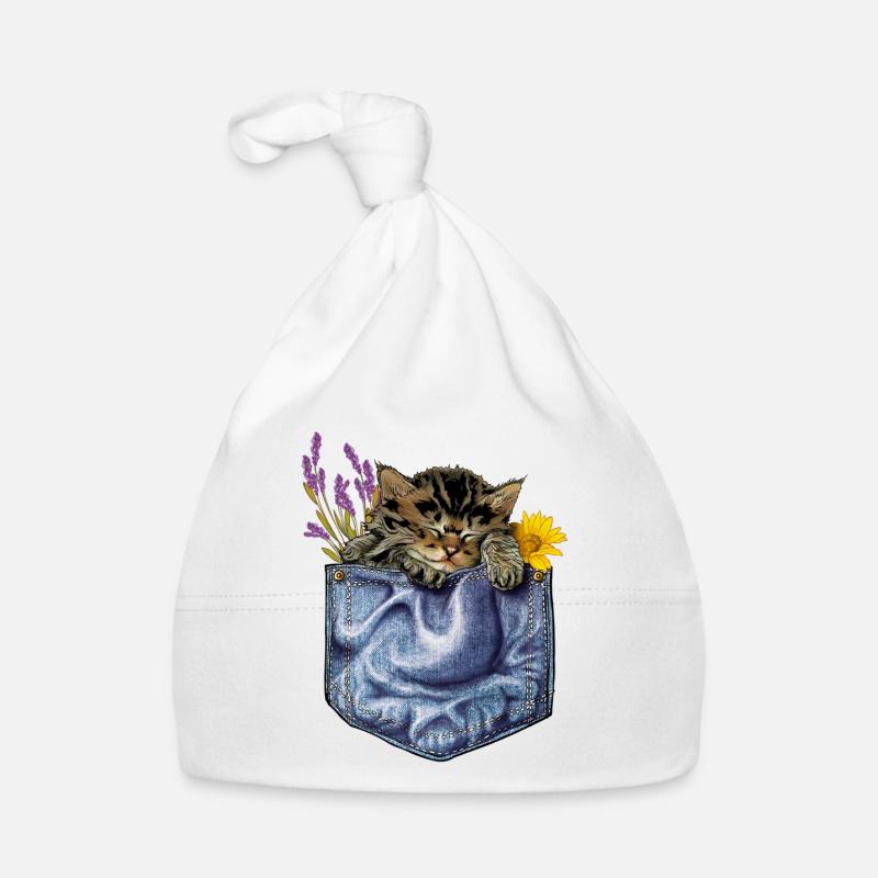 Cat - Bonnet bio Bébé - blanc