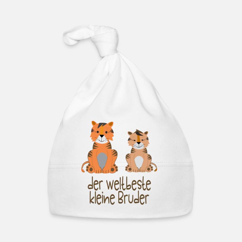 Tiger - der weltbeste kleine Bruder Baby Bio-Mütze