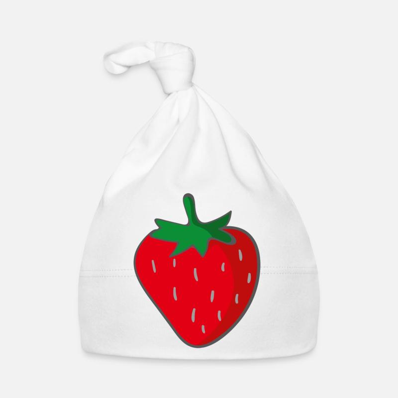 Erdbeere Baby Bio-Mütze