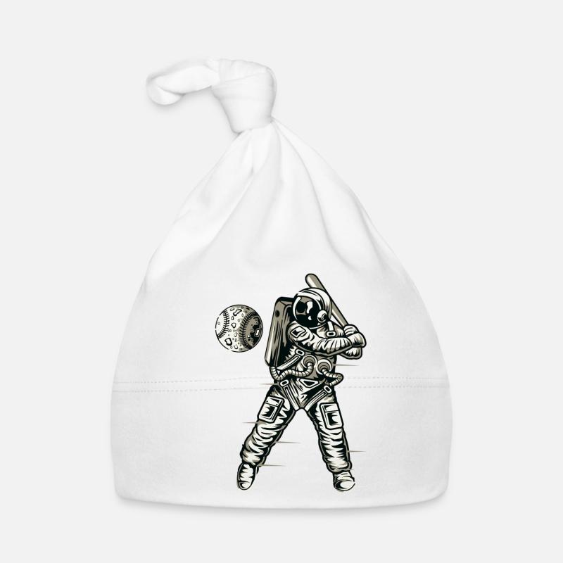 Espace de baseball astronaute raquette espace - Bonnet bio Bébé - blanc