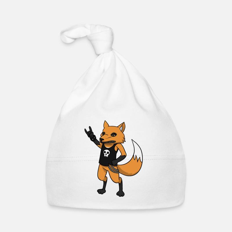 Rocker fox - Bonnet bio Bébé - blanc